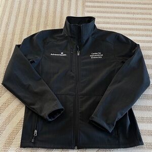 Mens medium Eddie Bauer advent health work jacket pit 21.5 length 28